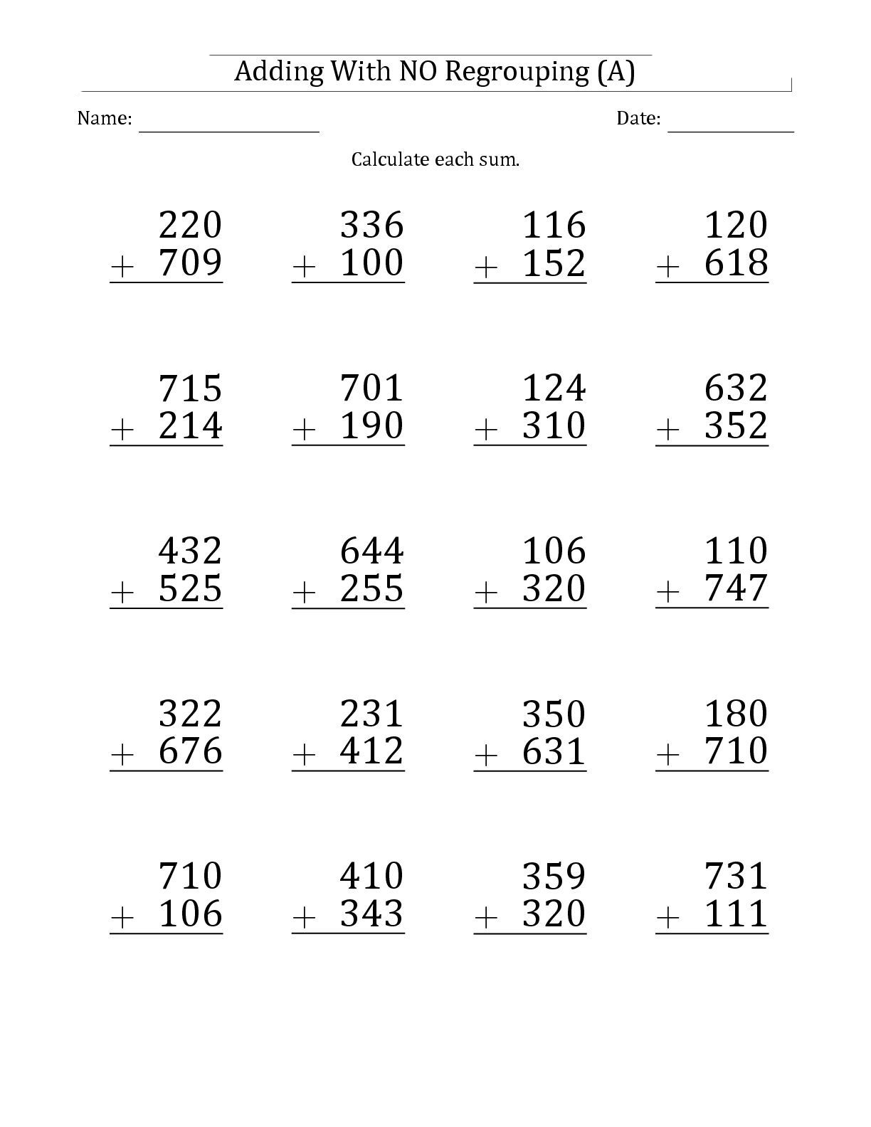 3rd Grade Math Sol Practice Worksheets Single Or Multi Digit