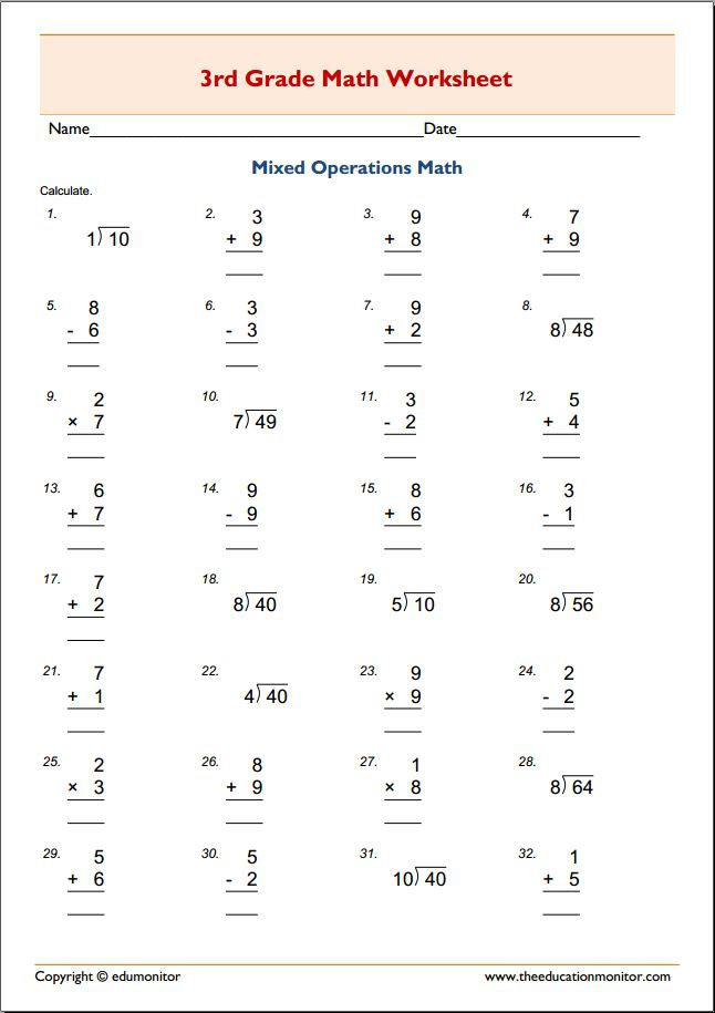 3rd Grade Printable Worksheets 99Worksheets