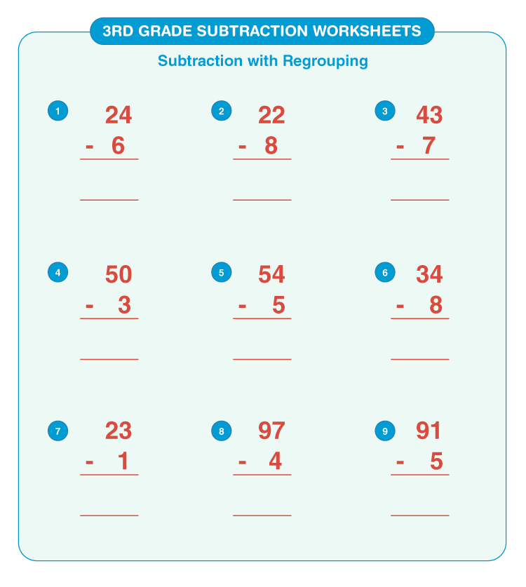 3rd Grade Subtraction Worksheets Download Free Printables For Kids