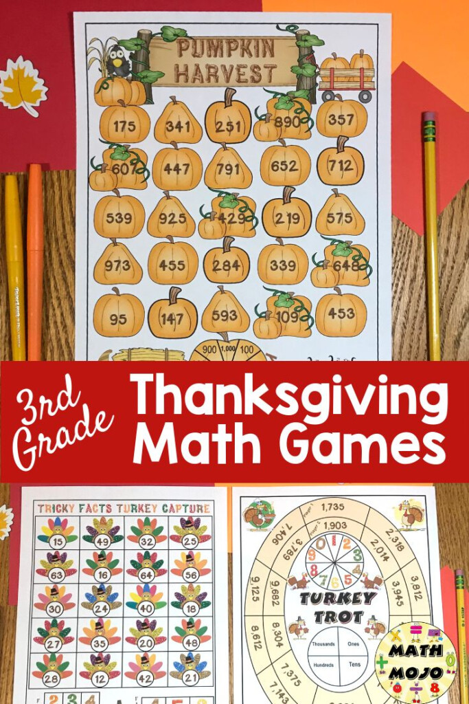 3rd Grade Thanksgiving Math 3rd Grade Math Games And Centers 