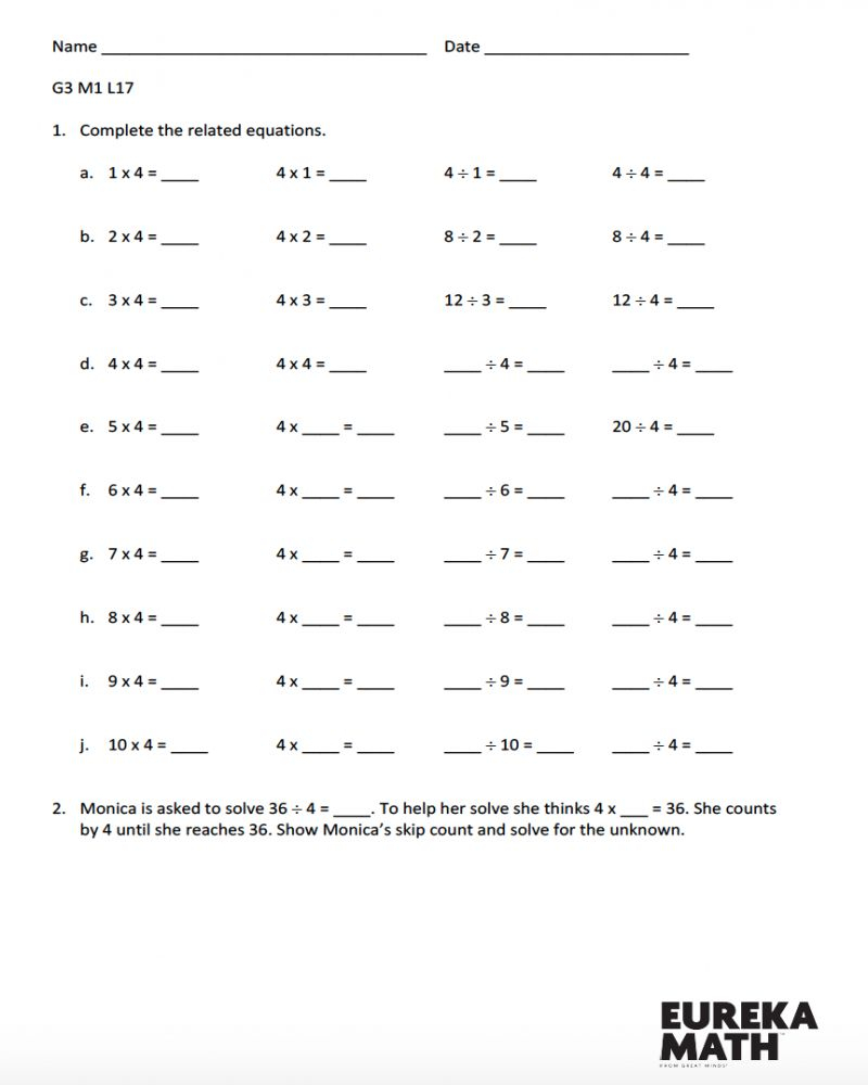 7 Eureka Math Worksheet Grade 1 Eurekamathsheets1stgrade 6th Grade