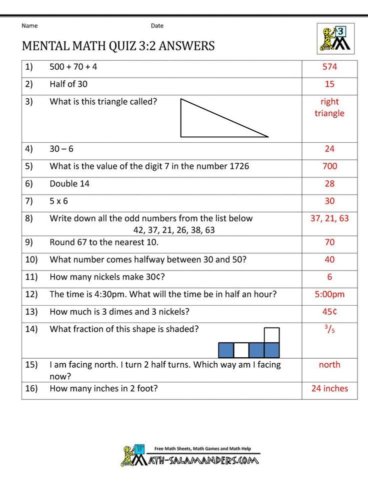 7th Grade Math Enrichment Worksheets 7 Mental Math Worksheets Grade 4 