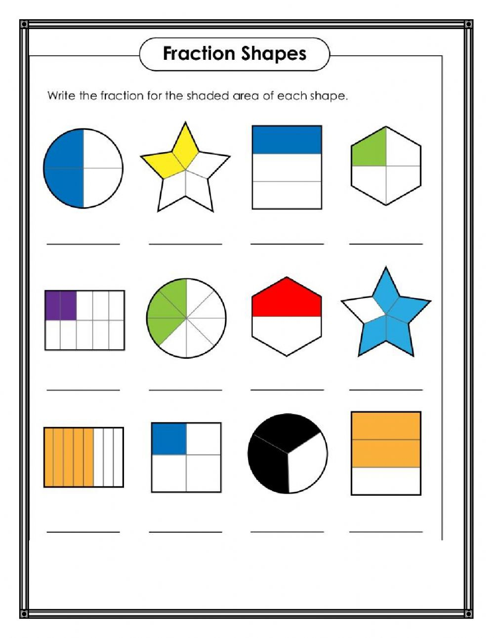 Amazing Fraction Worksheet Online Alisha Worksheet For Kids