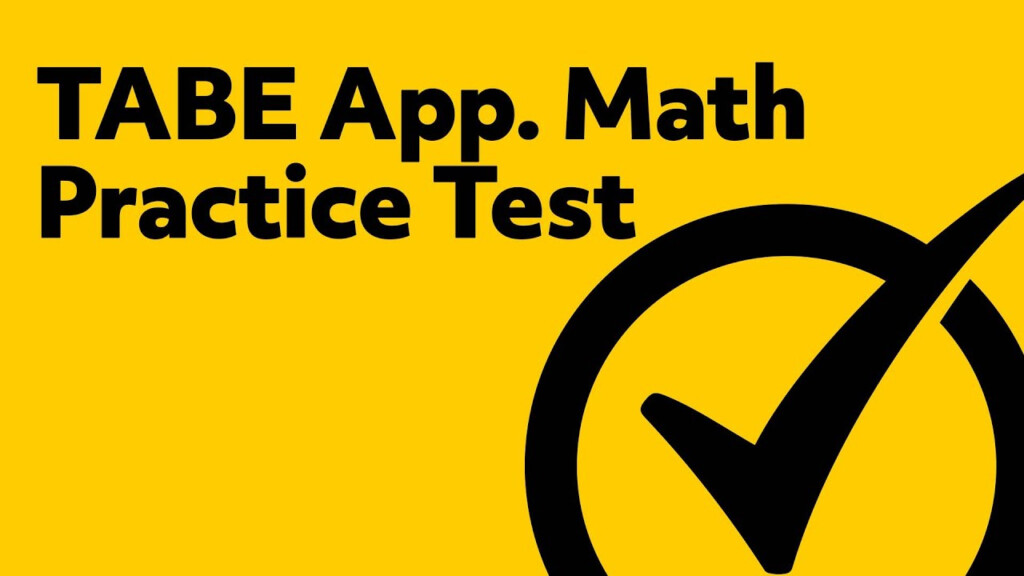 Best TABE Applied Math Practice Test YouTube