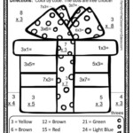 Christmas Color By Number Multiplication Facts One To Five Christmas
