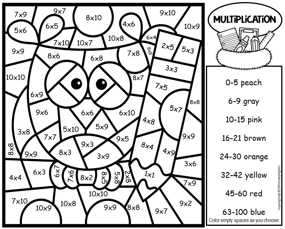 Color By Number Math Coloring Pages Coloring Home