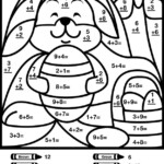 Color By Number Pictures Printable Addition Coloring Worksheet Math