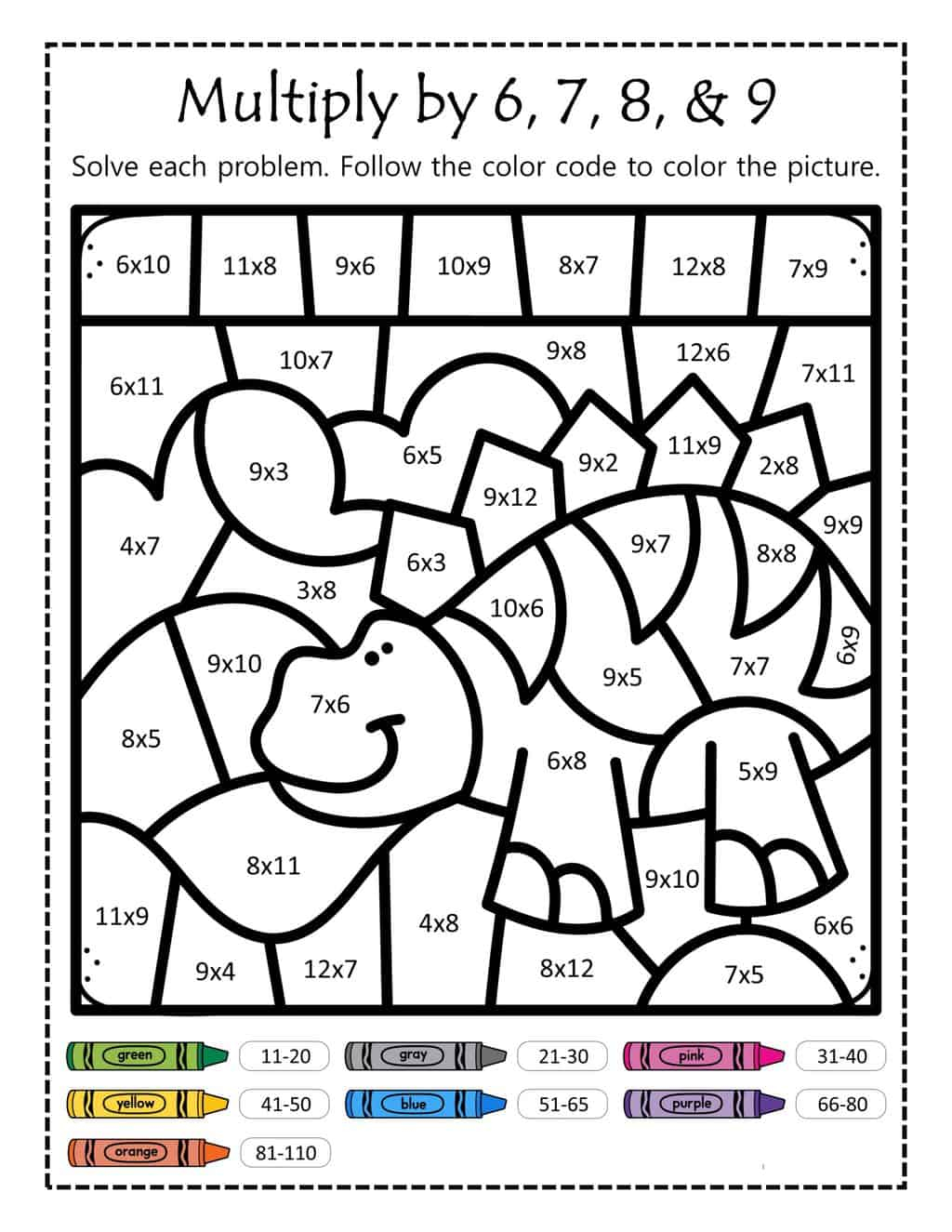 Dinosaur Division 3rd Grade Math Worksheet Greatschools Cute Dinosaur 