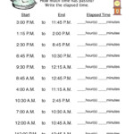 Elapsed Time Worksheet 4Th Grade