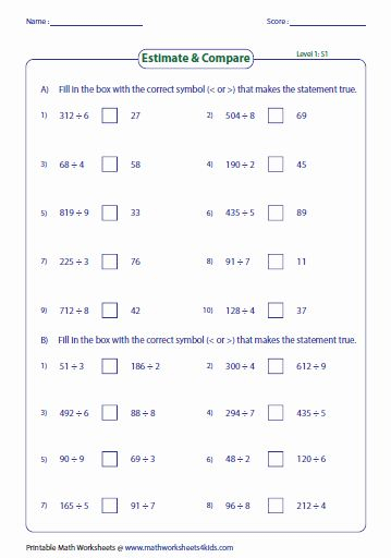 Estimate Quotients Reteach 223 Worksheet 5th Grade Worksheets Math 