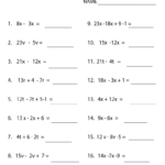 Evaluating Variable Expressions Worksheet