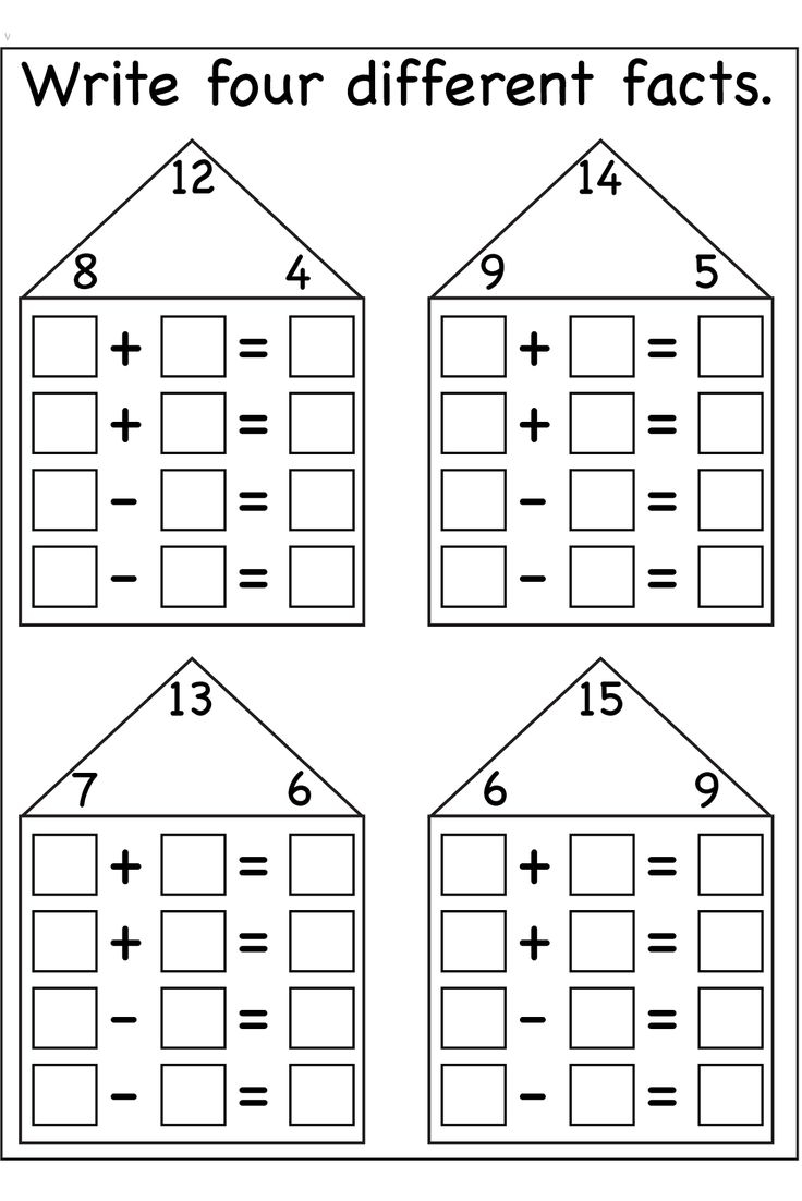 Fact Family Worksheets Printable Fact Family Worksheet Family 