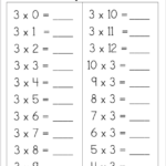 Free 3rd Grade Math Multiplication Worksheet Multiply By 3s Review