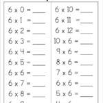 Free Multiplication Math Worksheet Multiply By 6s Free4Classrooms