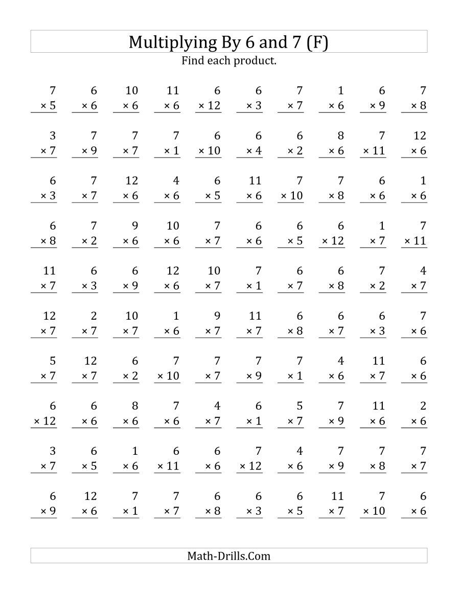 Free Printable 3rd Grade Multiplication Worksheets Times Tables 