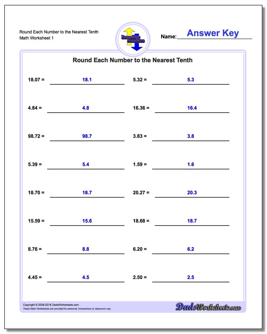 Free Printable 4Th Grade Rounding Worksheets Lexia s Blog