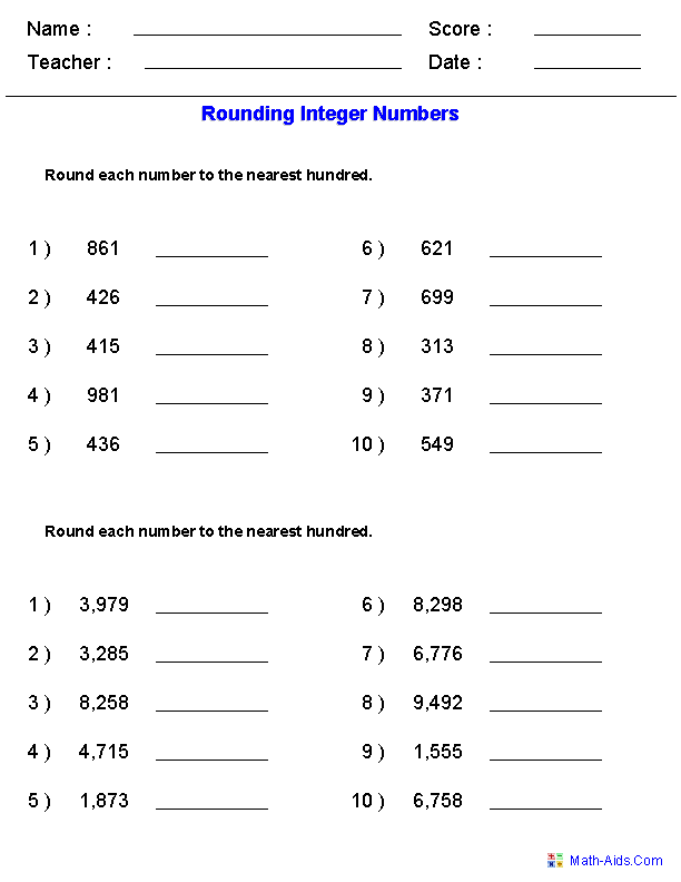 Free Rounding Worksheets For 3rd Grade AMIRA WEB