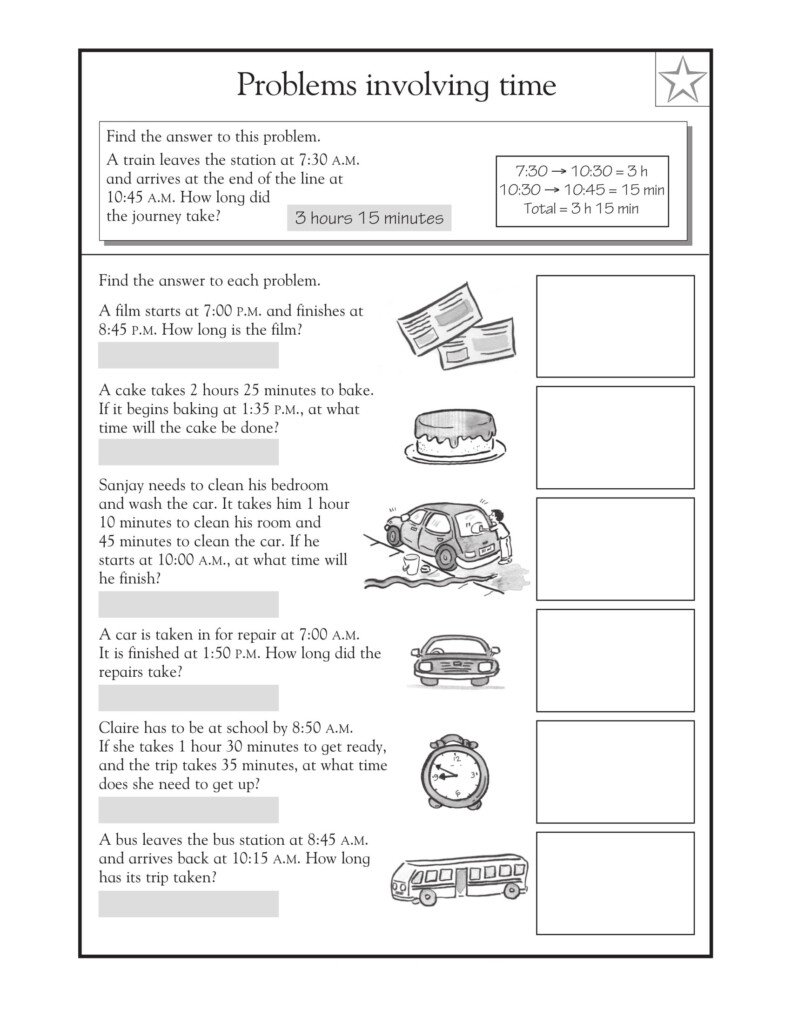 Grade 3 Maths Worksheets 85 Time Problems Lets Share Knowledge Grade 