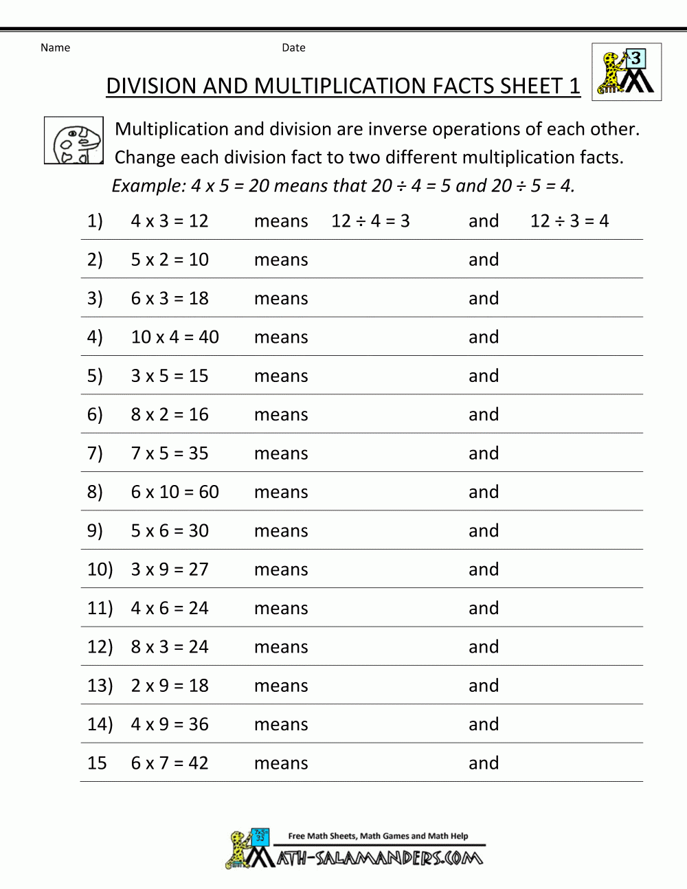 Grade 3 Maths Worksheets Division 67 Short Division Worksheet Math