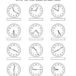 Grade 3 Telling Time Worksheet Read The Clock 1 Minute Intervals K5