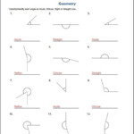 Identify The Angle Free Geometry Worksheets Mathblaster 3rd Grade