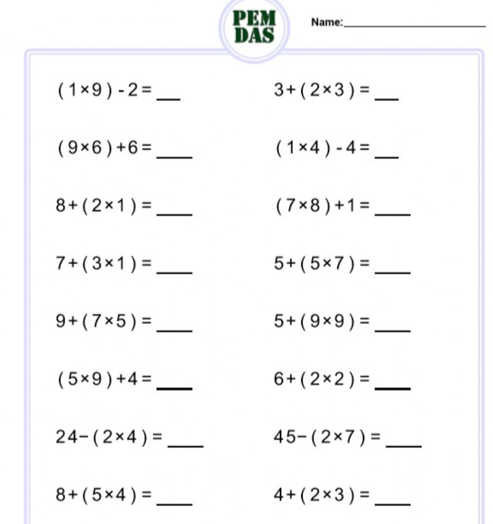 Master 5Th Grade Order Of Operations With This In Depth Worksheet 