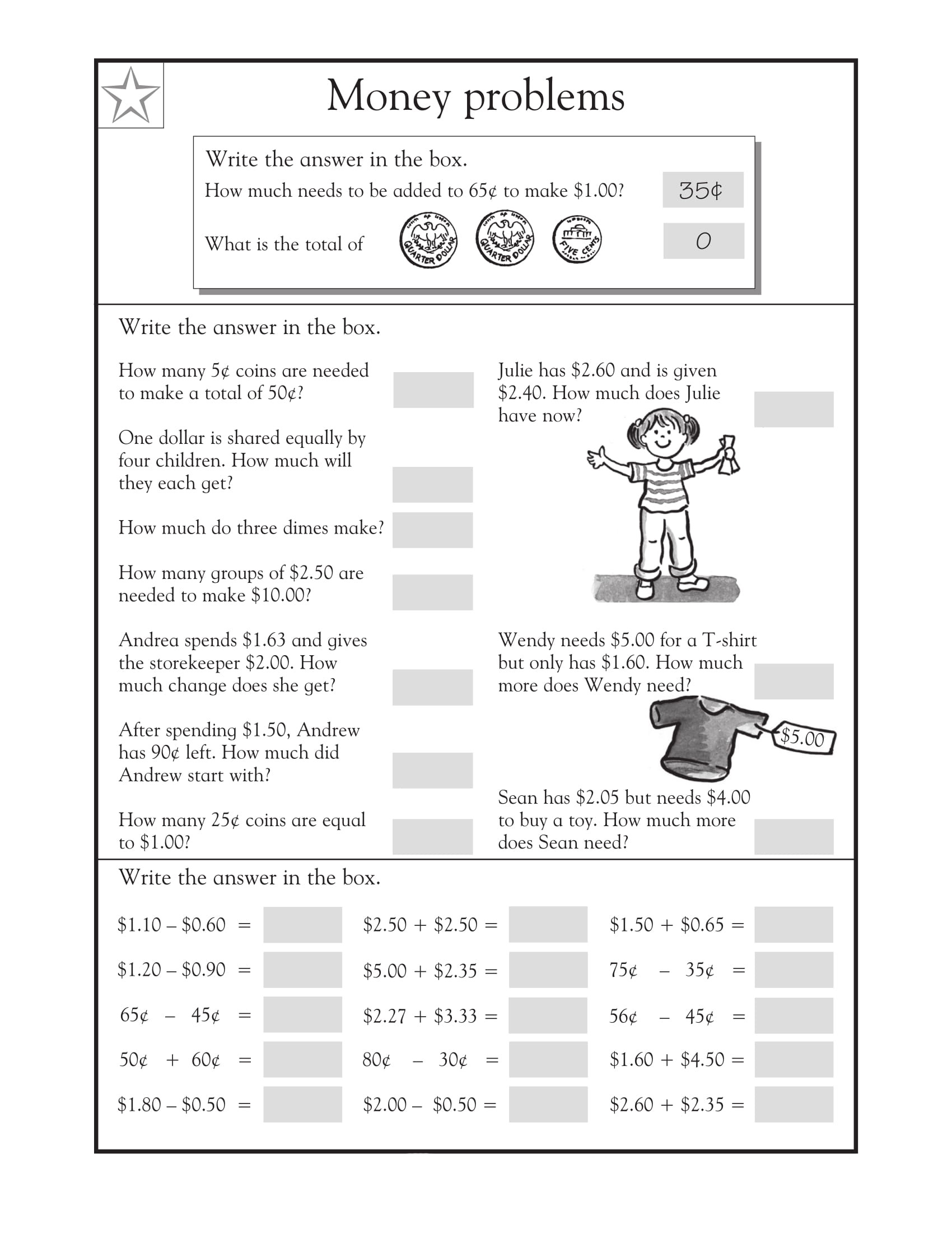 Math Word Problem Worksheets For Grade 3 Students K5 Learning Grade 3 