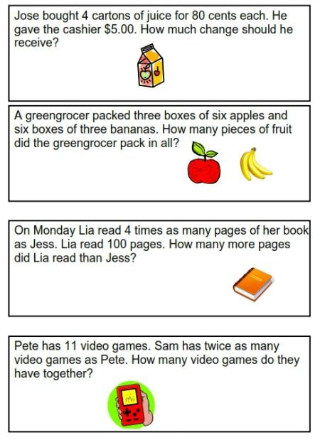 Math Word Problems For 3rd Grade Common Core Joseph Franco s Reading 