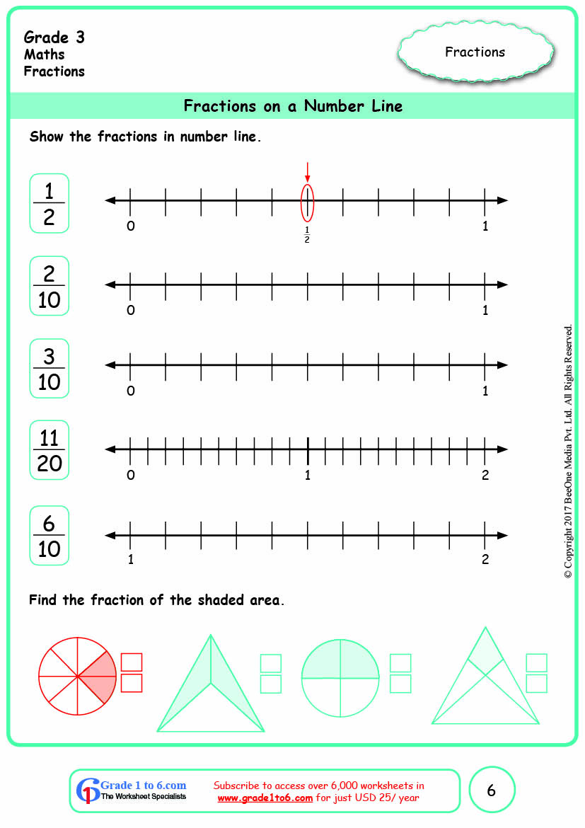 Math Worksheet Grade 2 Fraction