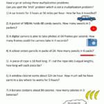 Multiplication And Division Word Problems Grade 4 Pdf Division Of