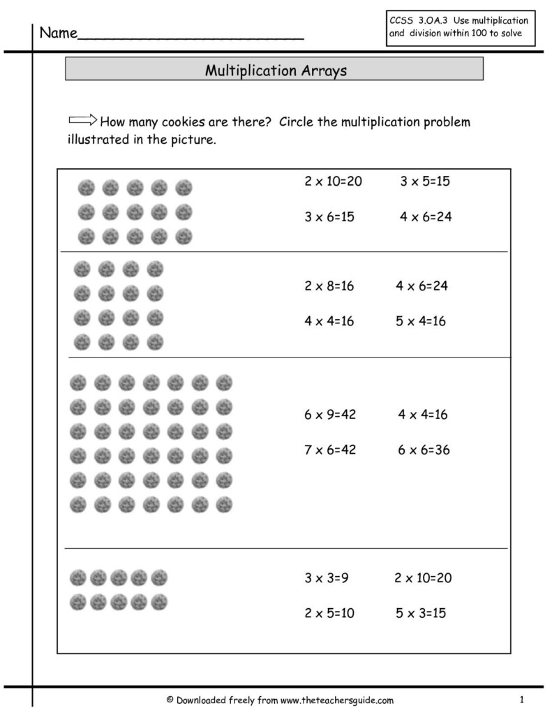 Multiplication Arrays Worksheets Repeated Addition Worksheets Array 