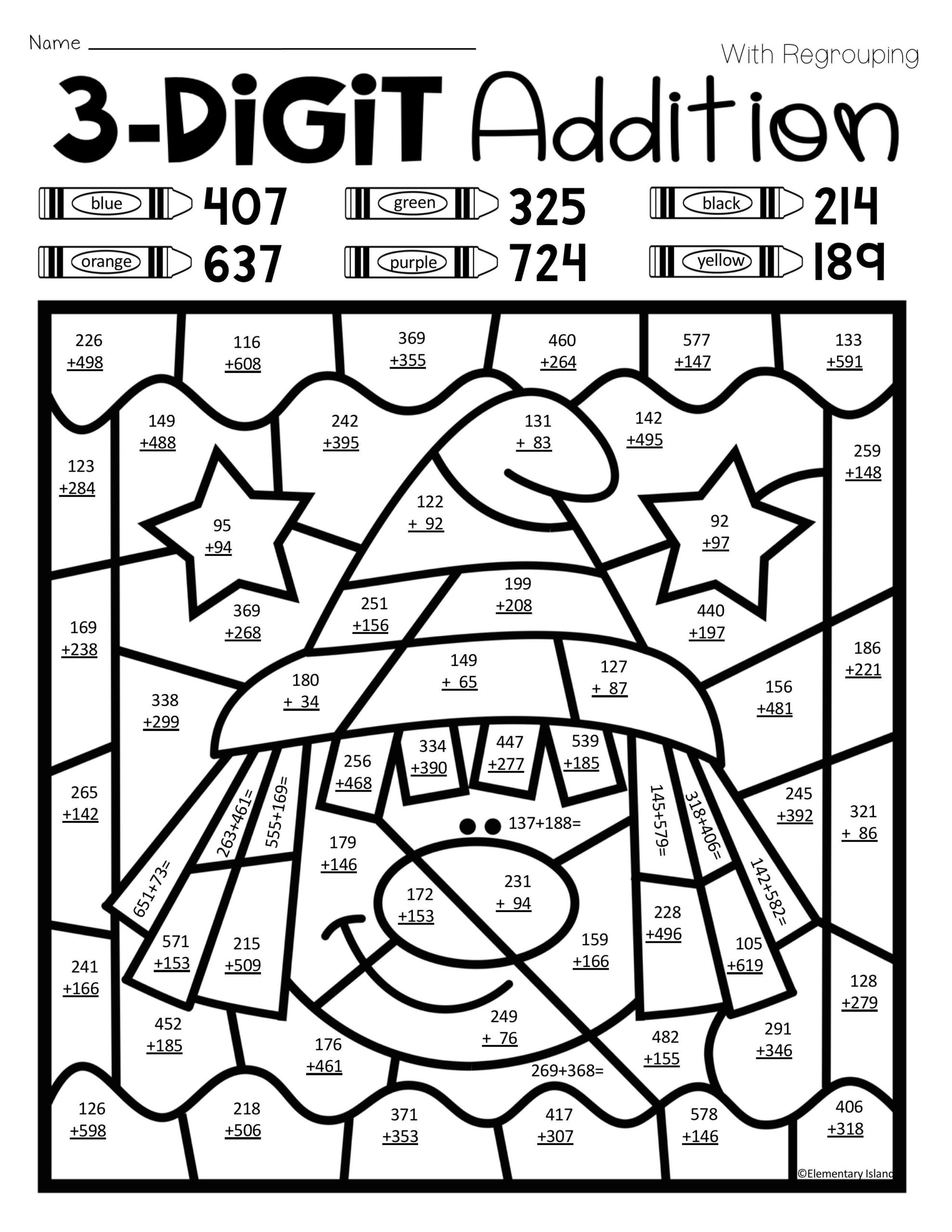 Multiplication Color By Number Math Worksheets Coloring Pages For 6th 