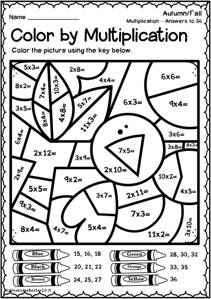 Multiplication Coloring Worksheets Times Tables Worksheets