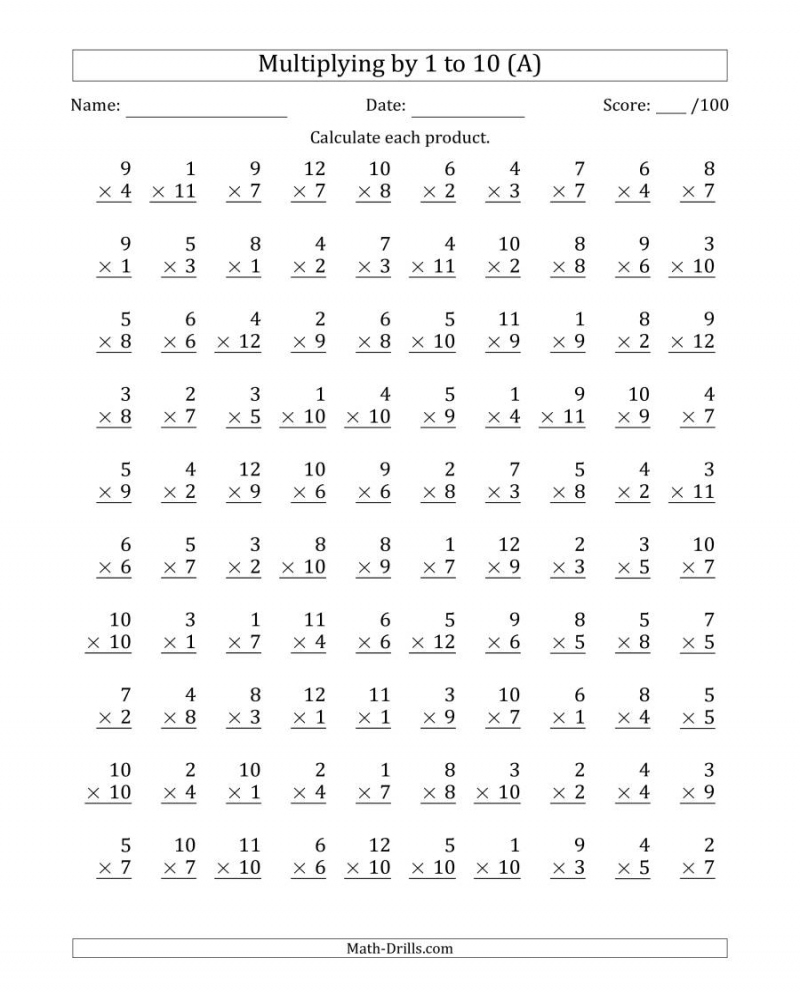 Multiplication Table Grade 3 Multiplication Worksheets For Grade 3 