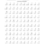 Multiplication Worksheets 6S And 7S PrintableMultiplication