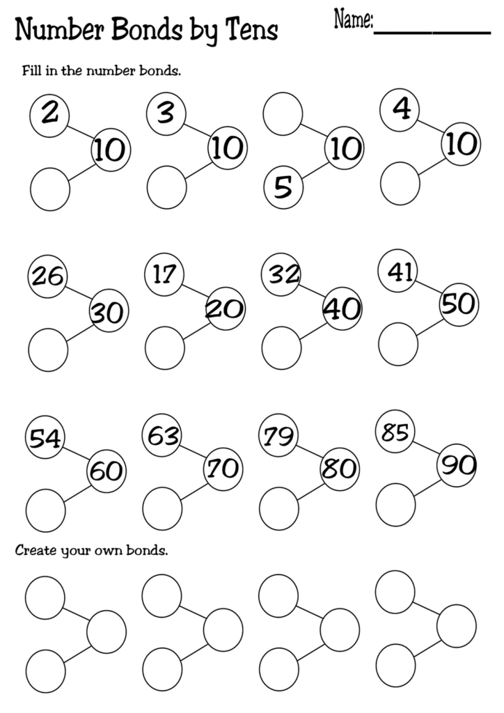 Number Bonds Worksheets 3rd Grade Number Bonds Worksheets Singapore 