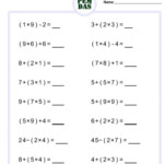 Order Of Operations Coloring Worksheets Order Of Operations Color