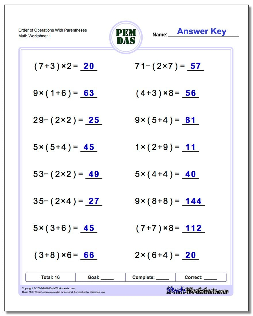 Order Of Operations