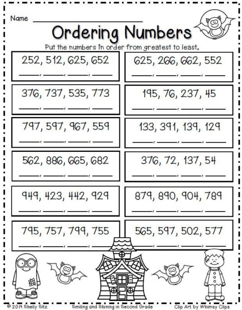 Ordering Numbers Online Pdf Worksheet