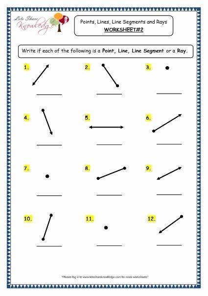 Rays Lines Line Segments Worksheet New Lines Line Segments And Rays