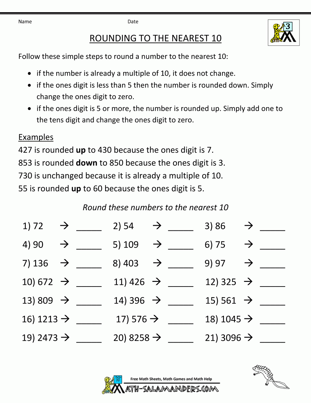 Rounding Off Numbers Worksheet Grade 4 Best Worksheet Printable