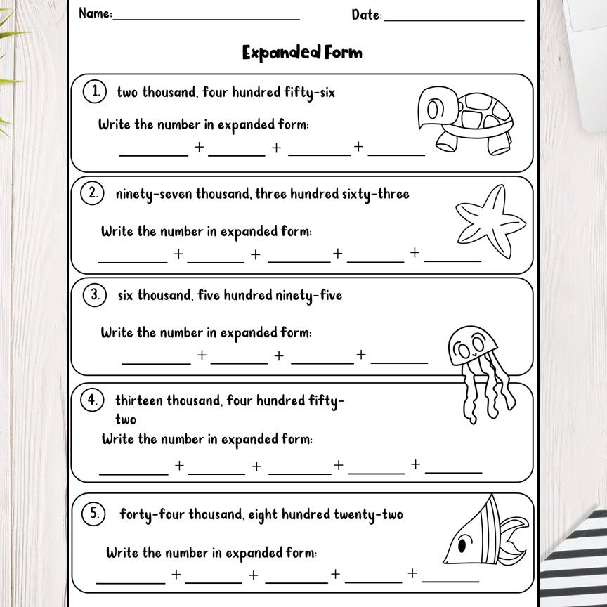 Standard And Expanded Form Worksheets Browse Printable 3rd Grade 