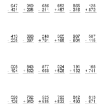 Third Grade Math Worksheets Grade 3 Addition And Subtraction EduForKid