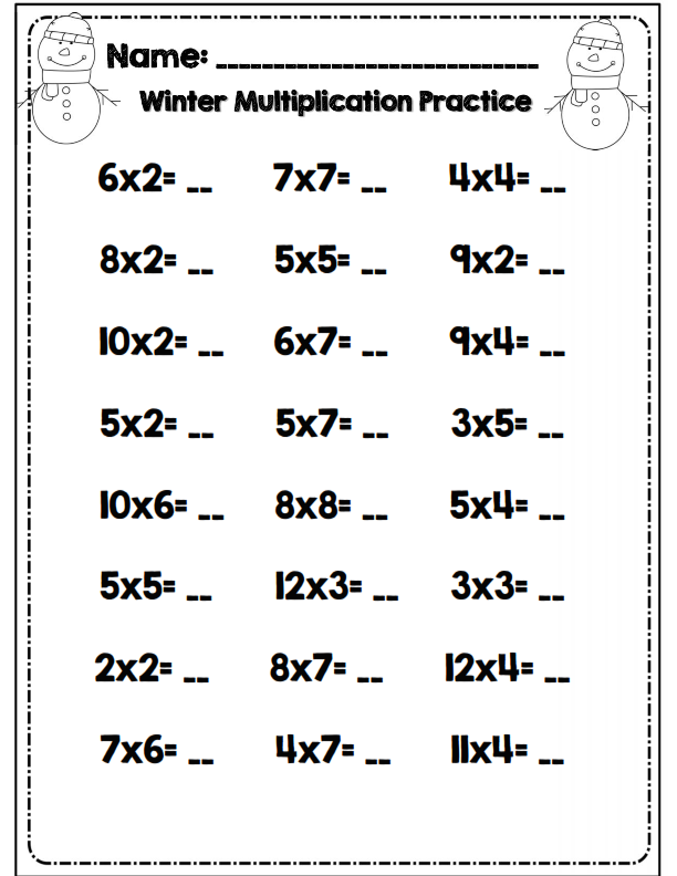 Third Grade Winter Math ELA Packet Common Core Aligned Math 