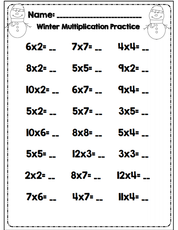 Third Grade Winter Math ELA Packet Common Core Aligned Math