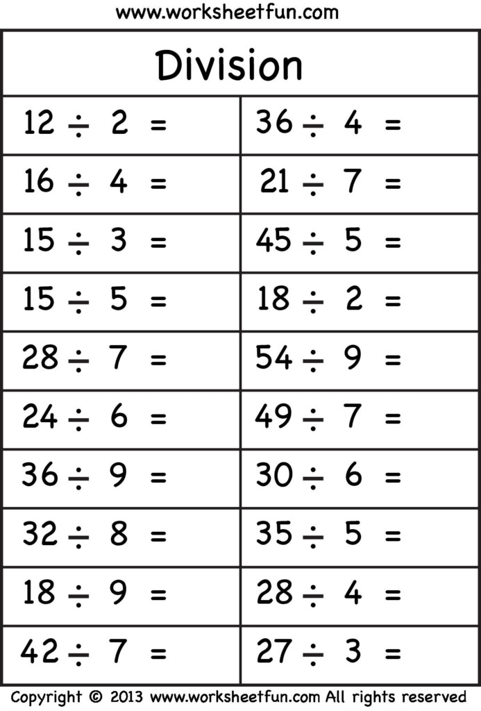 10 Free Printable 3Rd Grade Math Worksheets