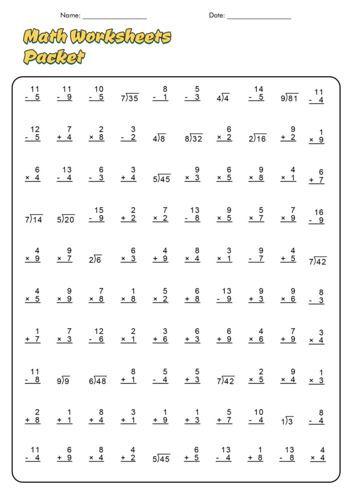 14 Best Images Of 3rd 4th Grade Math Worksheets 4th Free 2nd Grade 