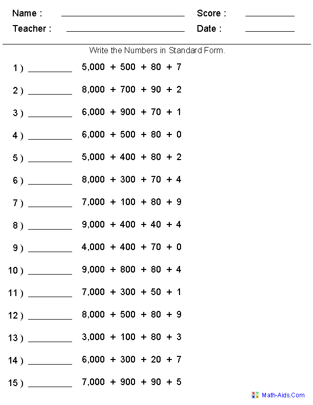 19 Awesome 3Rd Grade Numeration Worksheets