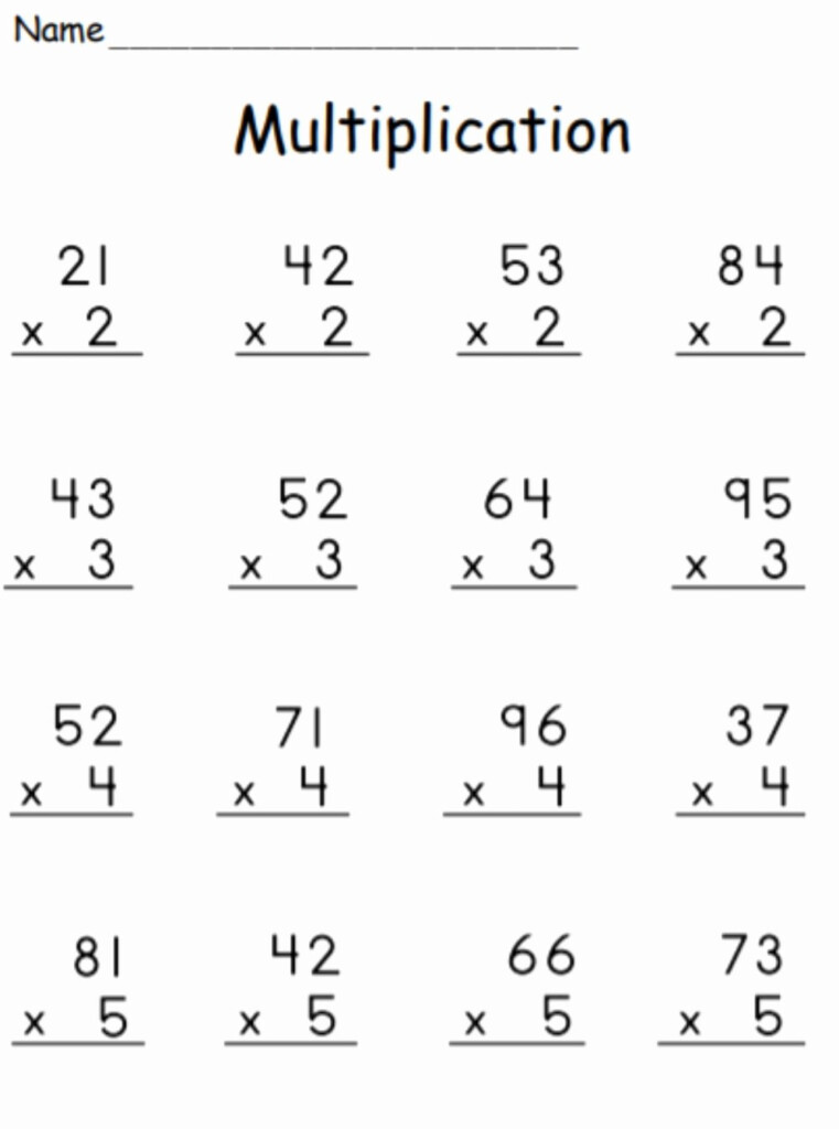 21 Digit Multiplication Worksheets Top Multiplication 2 