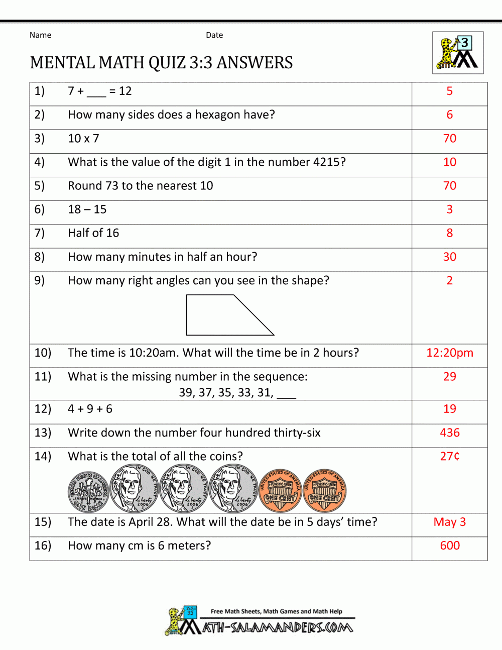 26 PDF YEAR 3 SAMPLE MATHS TEST FREE PRINTABLE DOWNLOAD DOCX ZIP 